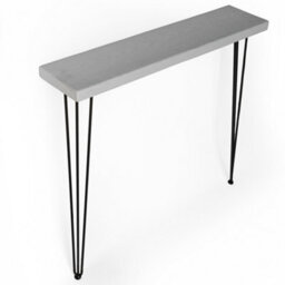 Toolty Rustic Handmade Console Table, Wall Mounted, 70Cm X 17.5Cm , Antique Gray, 71.5Cm Legs, Handcrafted Vintage Style - thumbnail 4