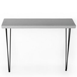 Toolty Rustic Handmade Console Table, Wall Mounted, 70Cm X 17.5Cm , Antique Gray, 71.5Cm Legs, Handcrafted Vintage Style - thumbnail 3