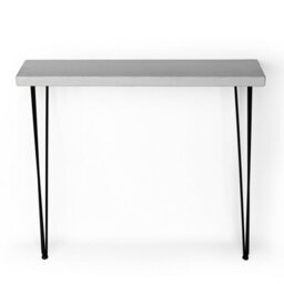 Toolty Rustic Handmade Console Table, Wall Mounted, 70Cm X 17.5Cm , Antique Gray, 71.5Cm Legs, Handcrafted Vintage Style - thumbnail 2