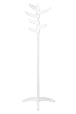 Orsina White Steel & Abs Coat Stand, Modern 8-Hook Design With Rotatable Arms, Sturdy And Lightweight
