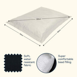 Icon Giant Indoor Outdoor Bean Bag Floor Cushion Black - thumbnail 6