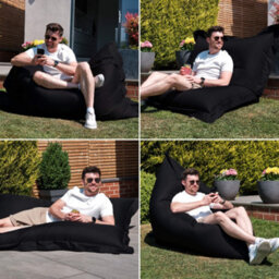 Icon Giant Indoor Outdoor Bean Bag Floor Cushion Black - thumbnail 2