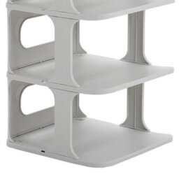 Living And Home 6-Tier 6-Pair Off-White Stackable Plastic Shoe Rack Shoe Storage Organizer For Closet Bedroom Entryway - thumbnail 6