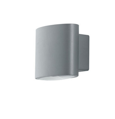 Luminosa Lighting Luminosa Outdoor Integrated Led Up Down Wall Light, Silver, Ip44, 4000K