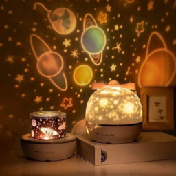 6 Projection Film Led Night Light 360 Degree Rotating Star Projector Lamp - thumbnail 7