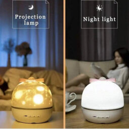 6 Projection Film Led Night Light 360 Degree Rotating Star Projector Lamp - thumbnail 4