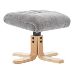 Morris Living The Paris Swivel Recliner Chair & Footstool In Lille Charcoal Fabric - thumbnail 9