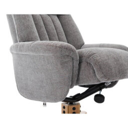 Morris Living The Paris Swivel Recliner Chair & Footstool In Lille Charcoal Fabric - thumbnail 8