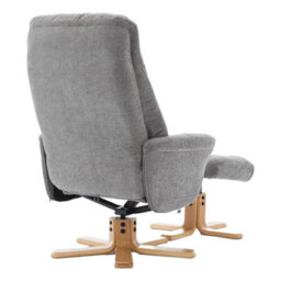 Morris Living The Paris Swivel Recliner Chair & Footstool In Lille Charcoal Fabric - thumbnail 7