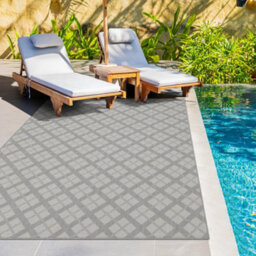 Homeart Outdoor Rugs Easy Cleaning Area Rugs For Balcony,garden,picnic,uv Weather Resistant Grey Cream, 140 X 200 Cm - thumbnail 2