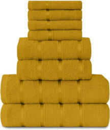 Gc Gaveno Cavailia 8 Piece Bostonian Oasis Towel Bale Set Ochre Quick Dry And Super Obsorbent Towel - thumbnail 1