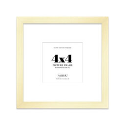 "4X4"" Gold Picture Frame - 4X4"" Square Frame With 2X2"" Mount For 4X4""/2X2"" Pictures Art Deco Style Room Decor, 1 Pack" - thumbnail 1