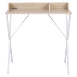 Hadwell Matt White Oak Effect Desk (H)840mm (W)800mm (D)500mm - thumbnail 3