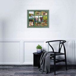 AK Frames 20X16 Green Classic Multi Photo Frame With Emerald Mount - Holds 9 Apertures (2X) 7X5, (7X) 6X4 Photos - thumbnail 3