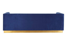 Orsina Luxurious 3 Seat Deep Blue Sofa, Classic Deep Blue Velvet Upholstered Settee Sofa, Luxe 3 Seater Couch - thumbnail 5