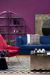 Orsina Luxurious 3 Seat Deep Blue Sofa, Classic Deep Blue Velvet Upholstered Settee Sofa, Luxe 3 Seater Couch - thumbnail 2