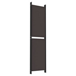 Berkfield 5-Panel Room Divider Brown 250X200 Cm Fabric - thumbnail 6