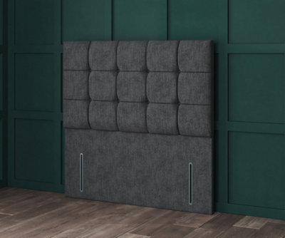 Comfy Deluxe 2Ft6 Cube Silver Chenille 54Inch Floorstanding Headboard - image 1