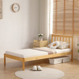 Comfy Living 3Ft Medina Wooden Bed Frame In Caramel - thumbnail 5