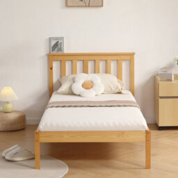 Comfy Living 3Ft Medina Wooden Bed Frame In Caramel - thumbnail 4