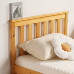 Comfy Living 3Ft Medina Wooden Bed Frame In Caramel - thumbnail 3