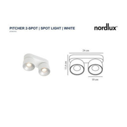Nordlux Pitcher Metal Spot Light Gold Inner White,mains - thumbnail 6