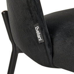 Beliani Set Of 2 Dining Chairs Covelo Velvet Black - thumbnail 8