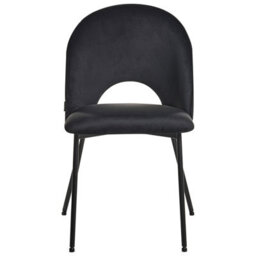 Beliani Set Of 2 Dining Chairs Covelo Velvet Black - thumbnail 5