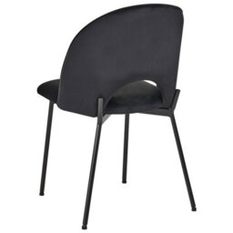 Beliani Set Of 2 Dining Chairs Covelo Velvet Black - thumbnail 6