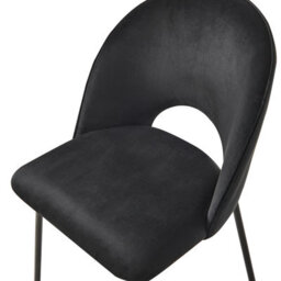 Beliani Set Of 2 Dining Chairs Covelo Velvet Black - thumbnail 7