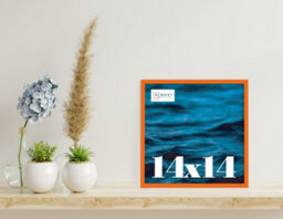 14X14 Orange Picture Frame (35.6 X 35.6Cm) Poster, Photo, Artwork, Gallery Wall Or Print - thumbnail 2