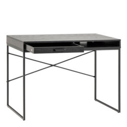 Furniture To Go Seaford 1 Drawer Office Desk In Ash Black - thumbnail 4