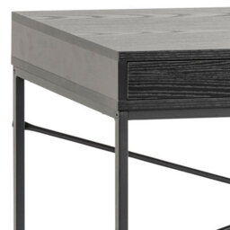 Furniture To Go Seaford 1 Drawer Office Desk In Ash Black - thumbnail 6