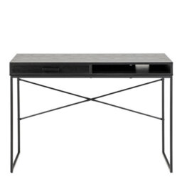 Furniture To Go Seaford 1 Drawer Office Desk In Ash Black - thumbnail 2