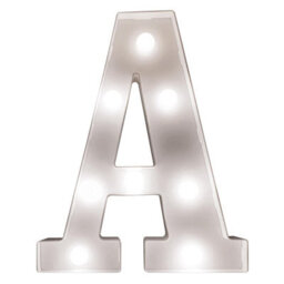 Battery Powered 3D Letter A Led Light - Freestanding Or Wall Mounted Alphabet Lighting Home Or Party Decoration - H22 X W14 X D3Cm - thumbnail 1