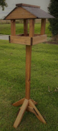 Ruddings Wood Slate Roof Wooden Bird Table Garden Seed Feeder Ready Made - thumbnail 7