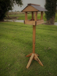 Ruddings Wood Slate Roof Wooden Bird Table Garden Seed Feeder Ready Made - thumbnail 3