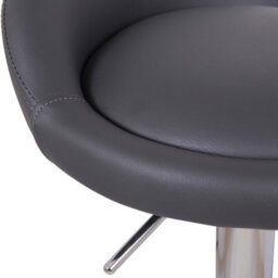 Lamboro Sorrento Deluxe, Footrest, Kitchen Bar Stool, Height Adjustable Swivel Gas Lift, Home Bar & Breakfast Faux-Leather Barstool, Black - thumbnail 3