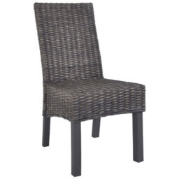 Berkfield Dining Chairs 4 Pcs Brown Kubu Rattan And Mango Wood - thumbnail 2