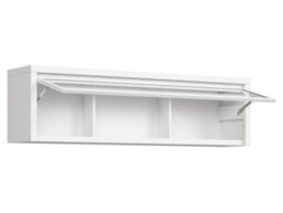 Arte Kaspian White Horizon 144Cm Wall Glass Cabinet - Bright Glazed Display Panorama - thumbnail 3