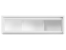 Arte Kaspian White Horizon 144Cm Wall Glass Cabinet - Bright Glazed Display Panorama - thumbnail 2