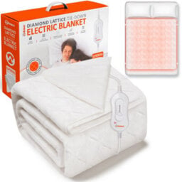 Warmer Wärmer Diamond Lattice Tie Down Electric Heated Blanket - Super King - thumbnail 9