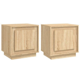 Vidaxl Bedside Cabinets 2 Pcs Sonoma Oak 44X35X45 Cm Engineered Wood - thumbnail 2