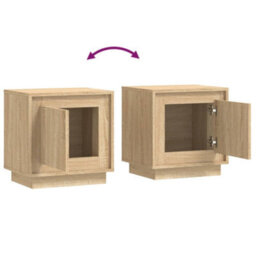 Vidaxl Bedside Cabinets 2 Pcs Sonoma Oak 44X35X45 Cm Engineered Wood - thumbnail 9