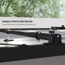 Outsunny 3 X 3(M) Pergola With Retractable Roof, 80mm Metal Column, Grey - thumbnail 6