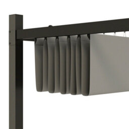 Outsunny 3 X 3(M) Pergola With Retractable Roof, 80mm Metal Column, Grey - thumbnail 8