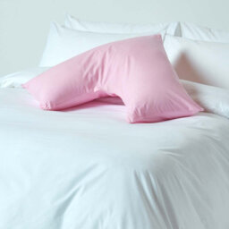 Homescapes Pink Egyptian Cotton V Shaped Pillowcase 200 Tc - thumbnail 2