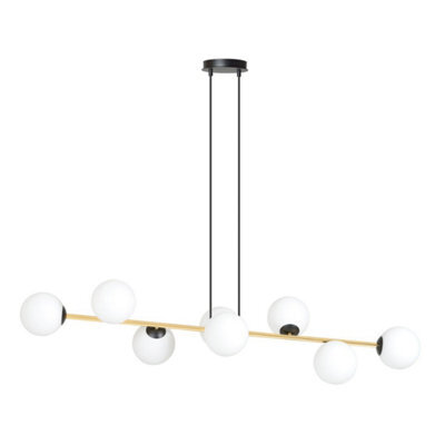 Emibig Lighting Emibig Gravity Pendant Lamp 8 X E14  Black, Gold With White Shade - image 1