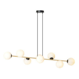 Emibig Lighting Emibig Gravity Pendant Lamp 8 X E14  Black, Gold With White Shade - thumbnail 4