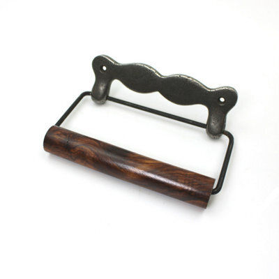 Oakcrafts - Antique Cast Iron Wire Toilet Roll Holder - 140mm - image 1